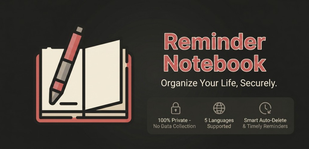 Reminder Notebook App Preview